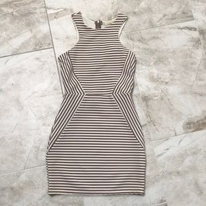 Fitted open back dress